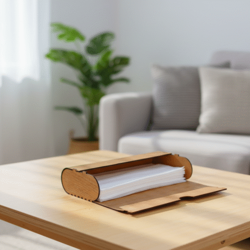 Modern Minimalist Wooden Tissue Box Holder / Napkin Dispenser