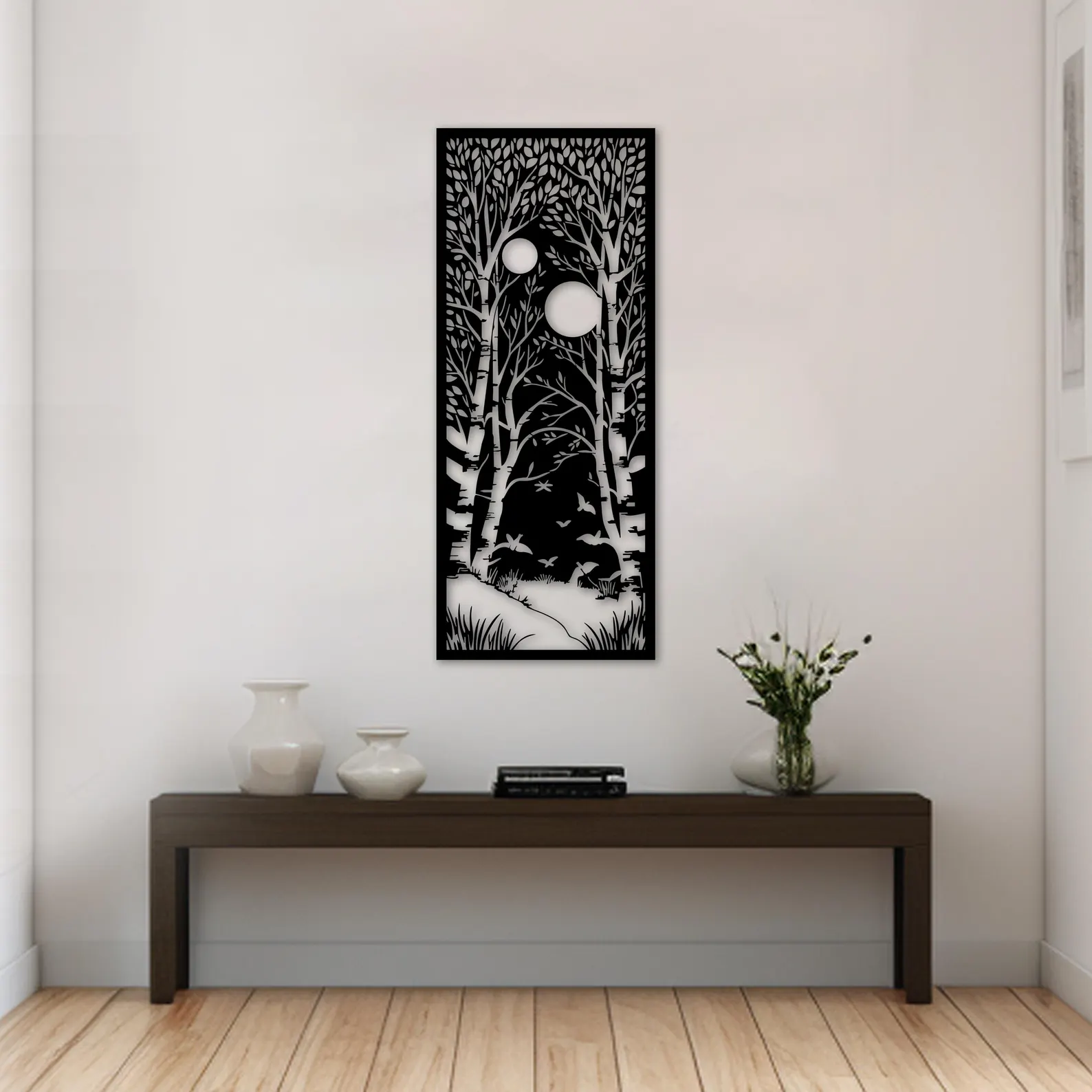 Dark Forest MDF Wall Art – Gothic Nature Tree Décor | Botanical Home Gift - Image 3