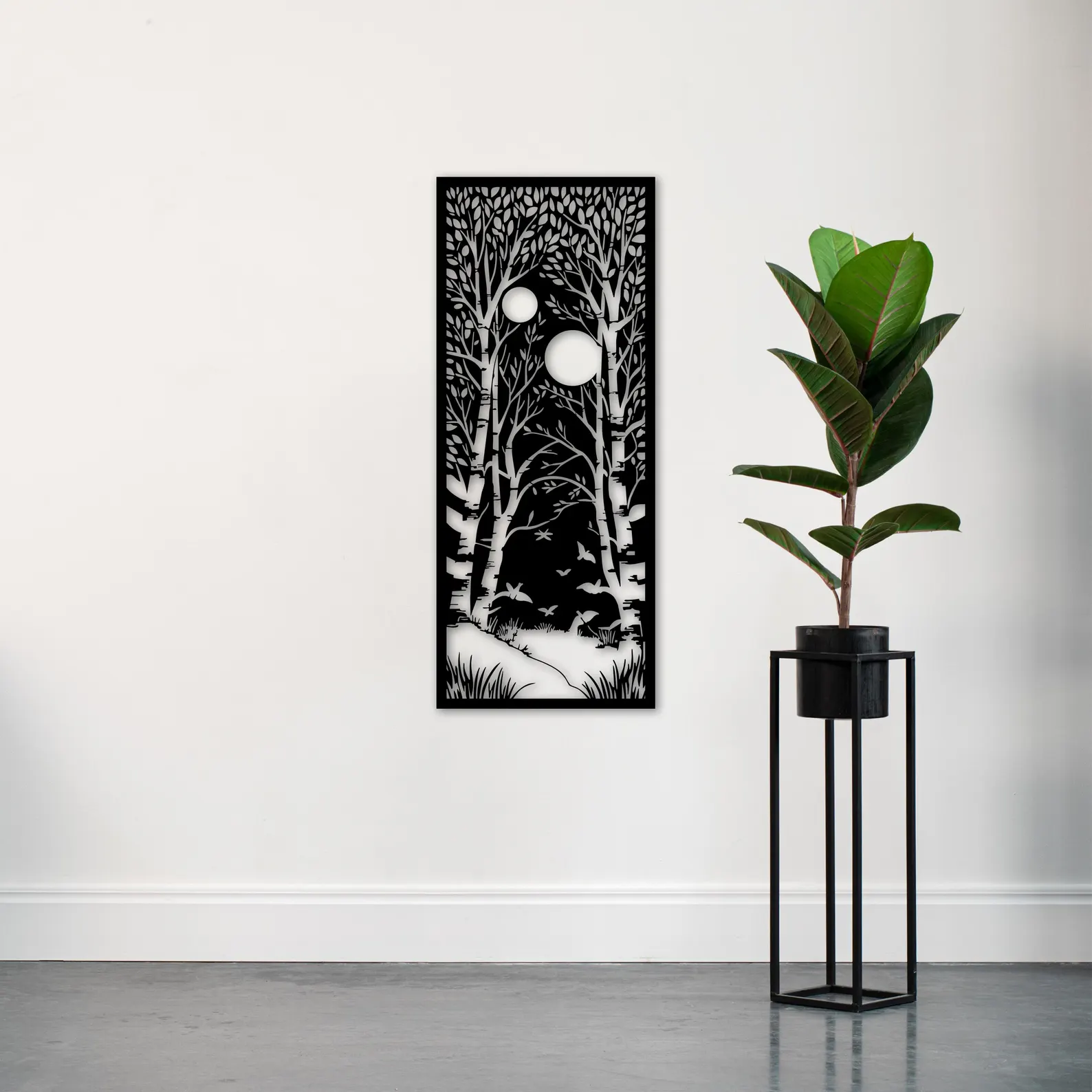 Dark Forest MDF Wall Art – Gothic Nature Tree Décor | Botanical Home Gift - Image 2