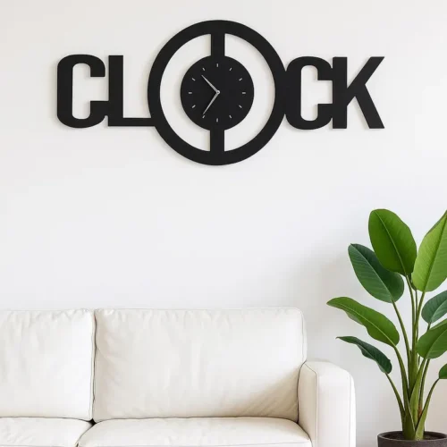 Modern Clock Word Wall Clock
