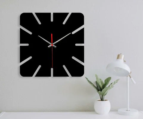 Square Modern Wall Clock Design